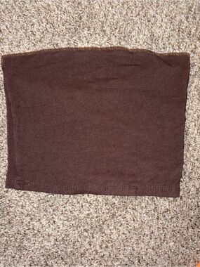 Tilly's Brown Strapless Crop Top